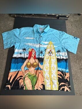 ✨Disneyland Resort Shirt Mens XL Blue Jessica Roger Rabbit Camp Disney✨